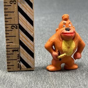 Vintage Magilla Gorilla Orange PVC Figure Toy 1964 Hong Kong Yellow Banana